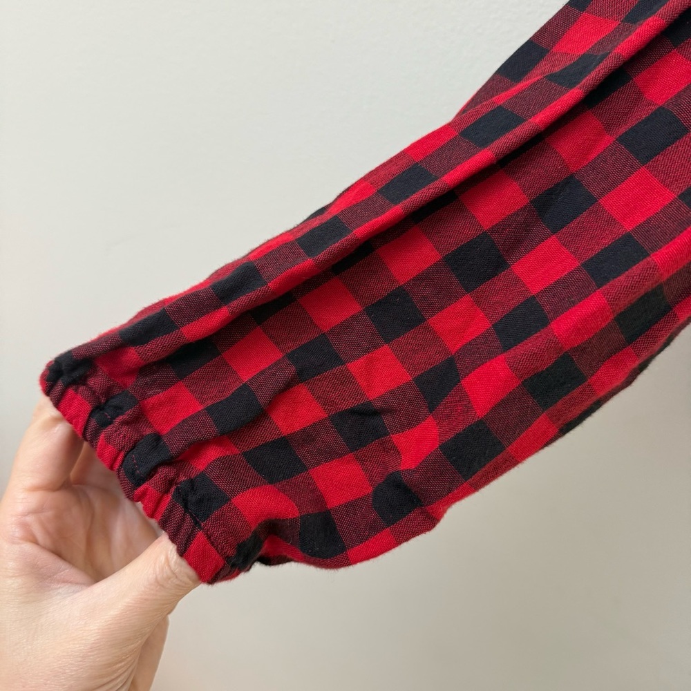 L.L. Bean Plaid Half Button-Up Shirt - Picture 4 of 8